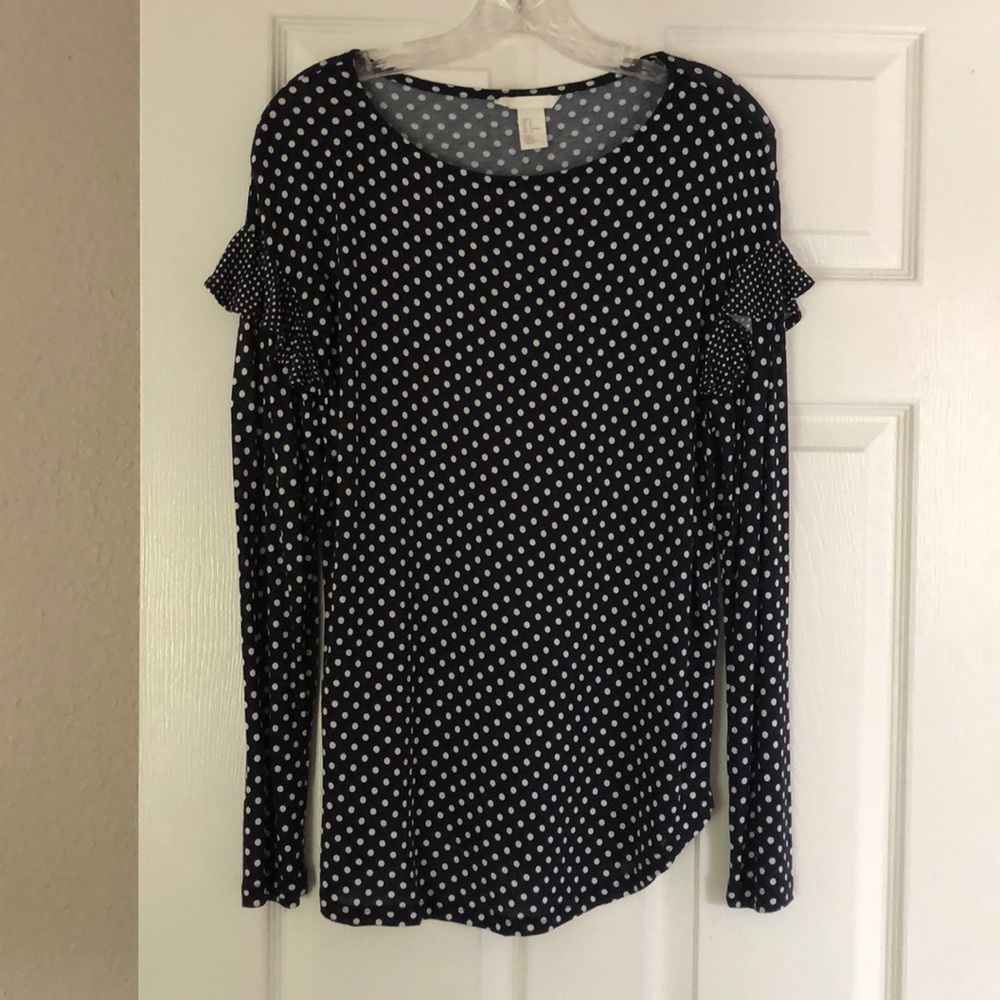 H&M Polka Dot Long Sleeve Shirt